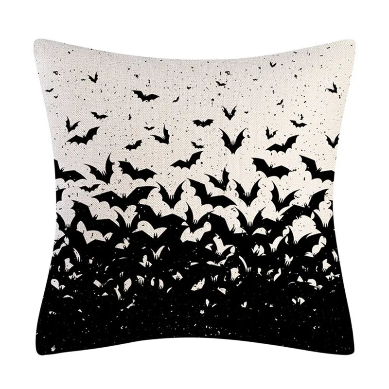 DecorBites™ Halloween Linen Cushion Cover for Living Room Decor and Sofa - Trick or Treat