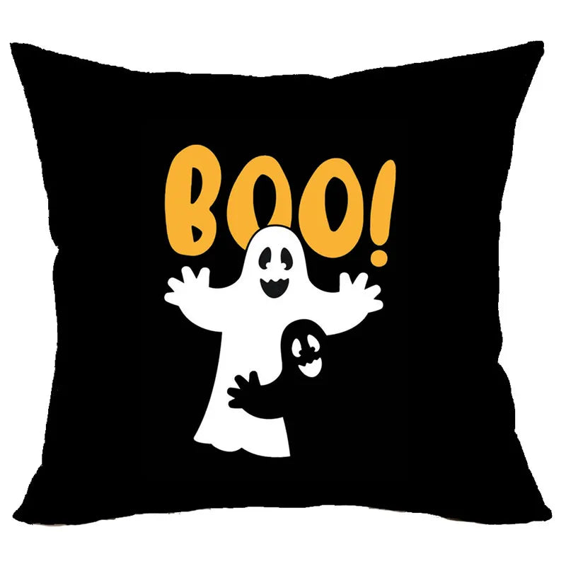DecorBites™ Halloween Linen Cushion Cover for Living Room Decor and Sofa - Trick or Treat