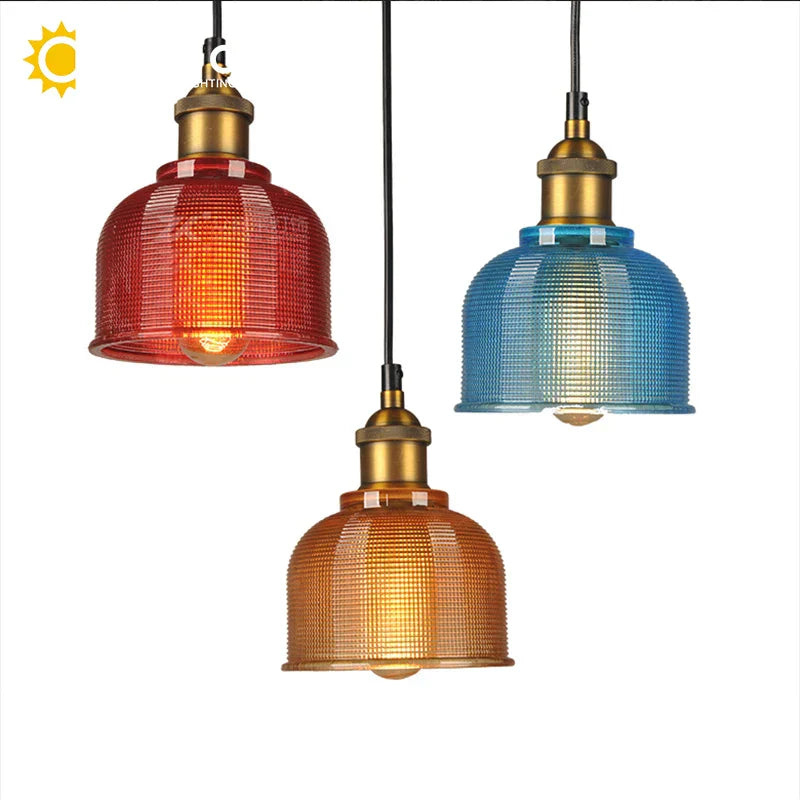 DecorBites™ Glass Pendant Lights with E27 Holder for Dining Room, Bedroom, Bar, Café Décor