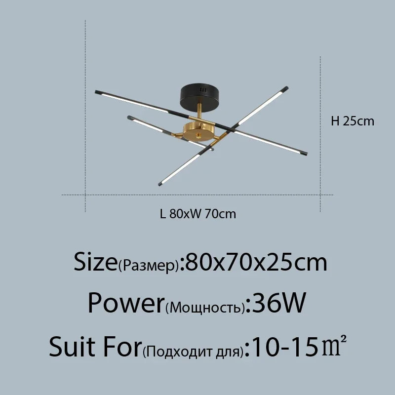 DecorBites™ Linen Ceiling Chandelier: Black Gold Pendant Lamp for Home, Office, or Restaurant