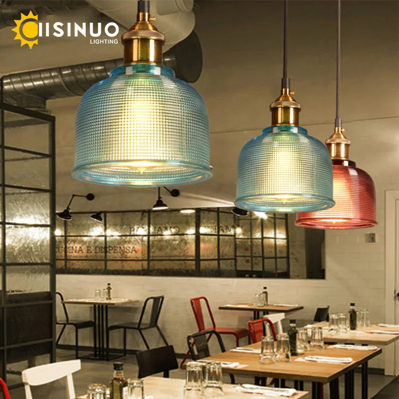 DecorBites™ Glass Pendant Lights with E27 Holder for Dining Room, Bedroom, Bar, Café Décor