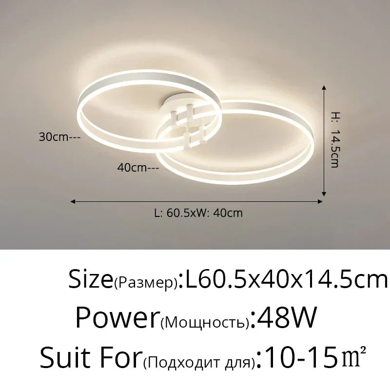 DecorBites™ LED Acrylic Chandeliers Up/Down Lights Lusters for Living Room Bedroom Home Decor