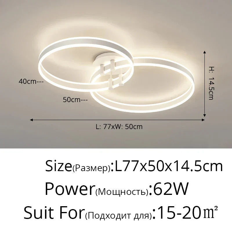 DecorBites™ LED Acrylic Chandeliers Up/Down Lights Lusters for Living Room Bedroom Home Decor