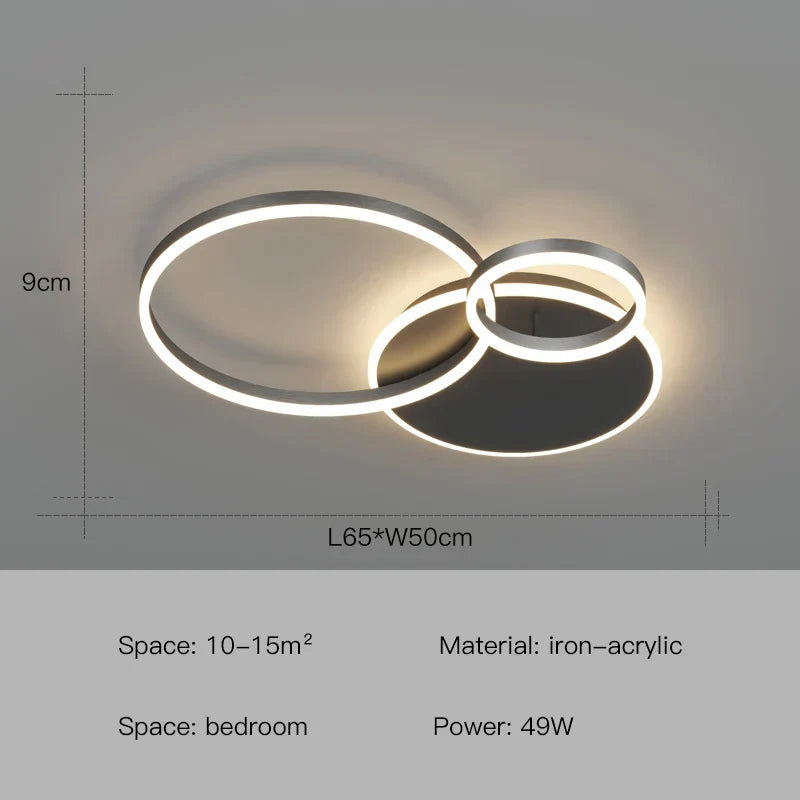 DecorBites™ LED Ceiling Chandelier Rings Pendant Light - Minimalist Home Lighting