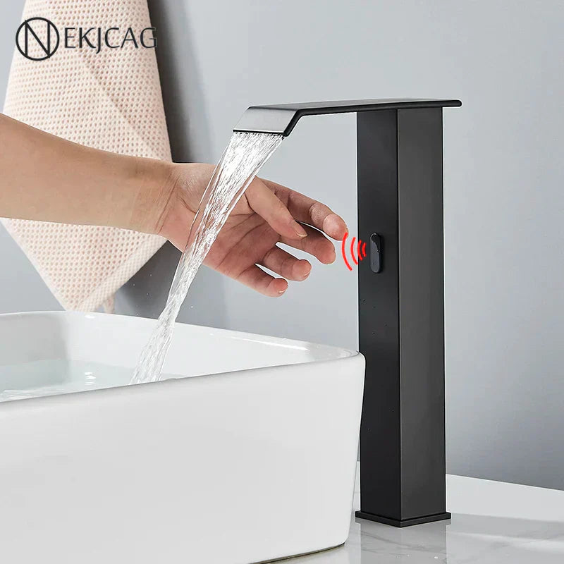 DecorBites™ High Style Smart Sensor Bathroom Basin Faucet Cold Hot Mixer Waterfall Tap
