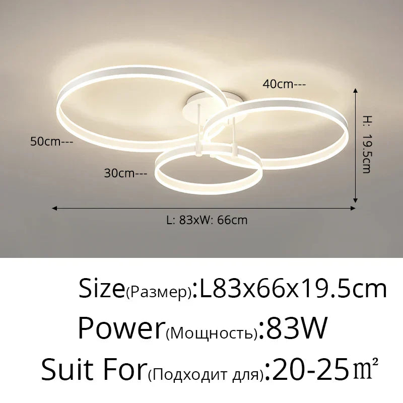 DecorBites™ LED Acrylic Chandeliers Up/Down Lights Lusters for Living Room Bedroom Home Decor