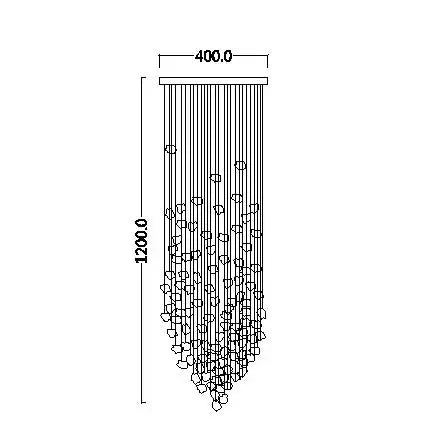 DecorBites™ Luxe Crystal Chandelier: Modern Staircase & Lobby LED Lighting with Long Hallway Design