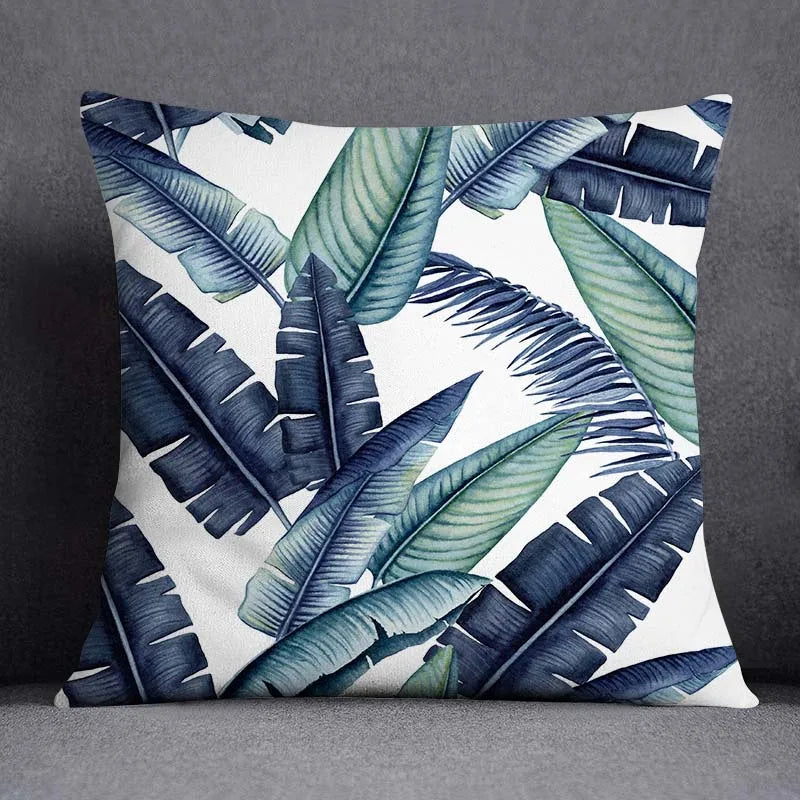 DecorBites™ Leaf Pattern Pillowcase: Nordic Style Sofa Cushion Cover for Home Decor & Bedding
