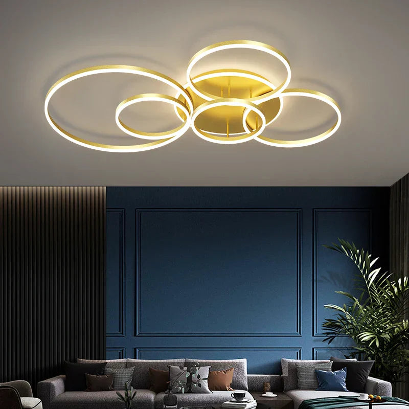 DecorBites™ LED Ceiling Chandelier Rings Pendant Light - Minimalist Home Lighting