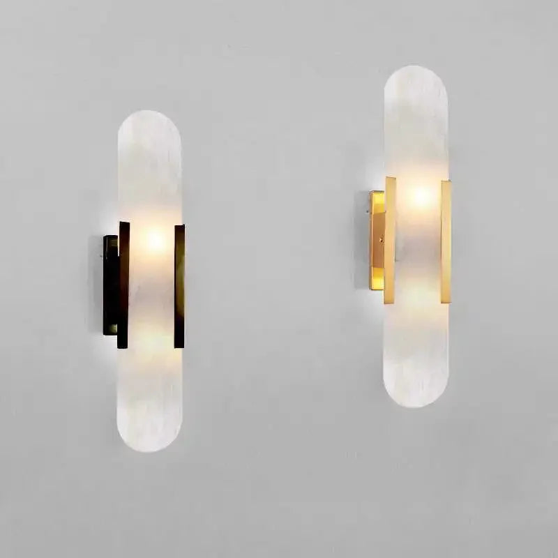 DecorBites™ Linear Marble Chandelier: Modern Circular Alabaster Pendant Light