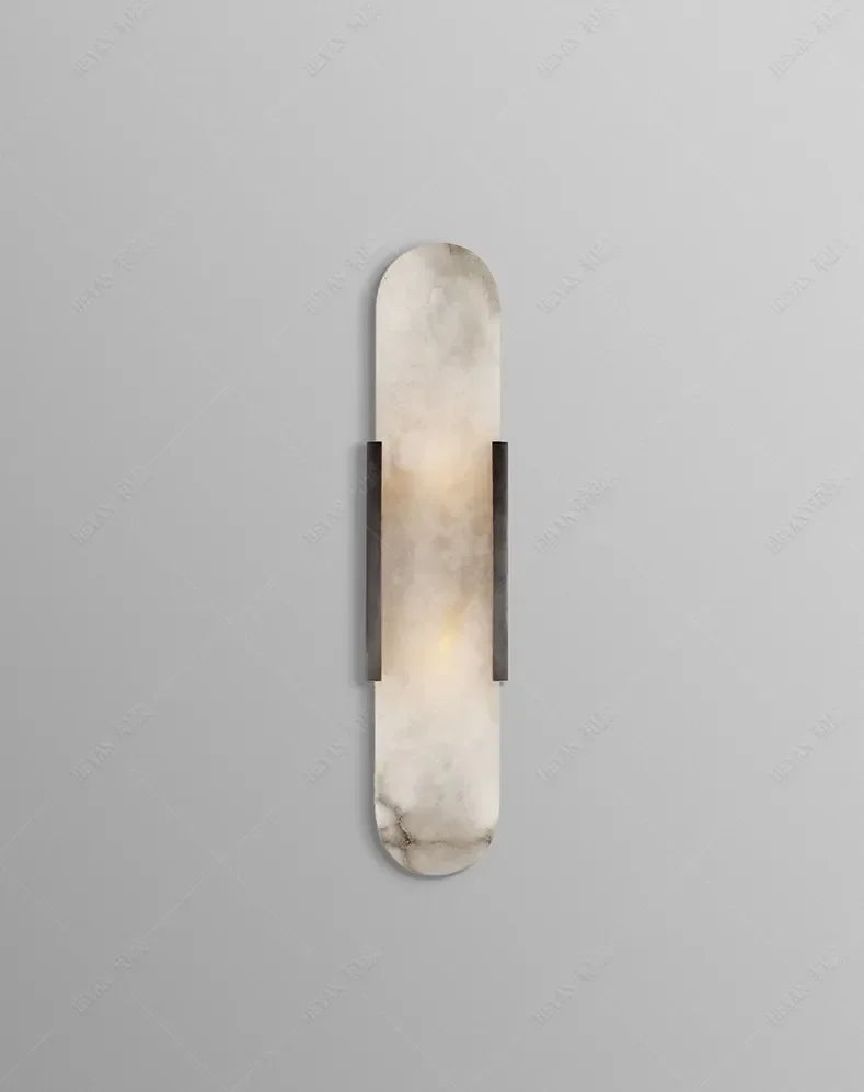 DecorBites™ Linear Marble Chandelier: Modern Circular Alabaster Pendant Light