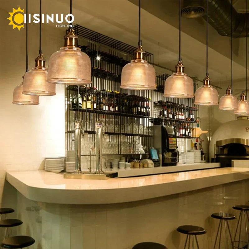 DecorBites™ Glass Pendant Lights with E27 Holder for Dining Room, Bedroom, Bar, Café Décor
