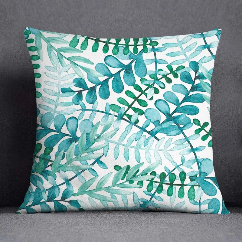 DecorBites™ Leaf Pattern Pillowcase: Nordic Style Sofa Cushion Cover for Home Decor & Bedding