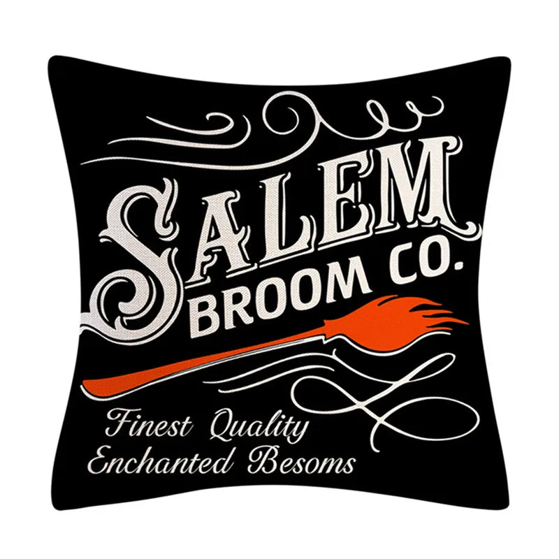 DecorBites™ Halloween Linen Cushion Cover for Living Room Decor and Sofa - Trick or Treat