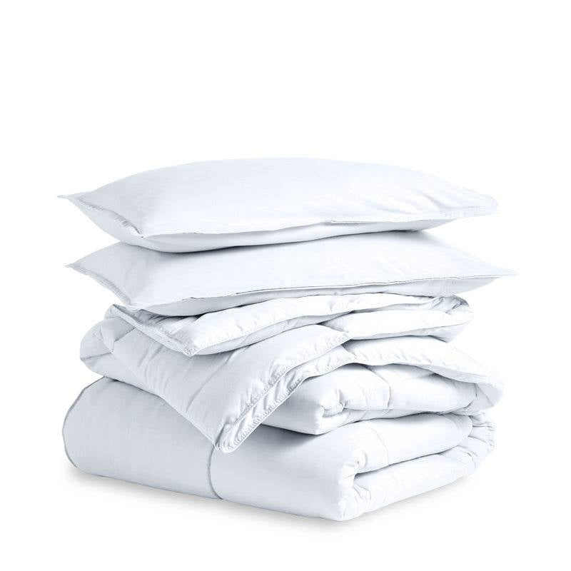 Full size Super Soft Microfiber Down Alternative Comforter Set White