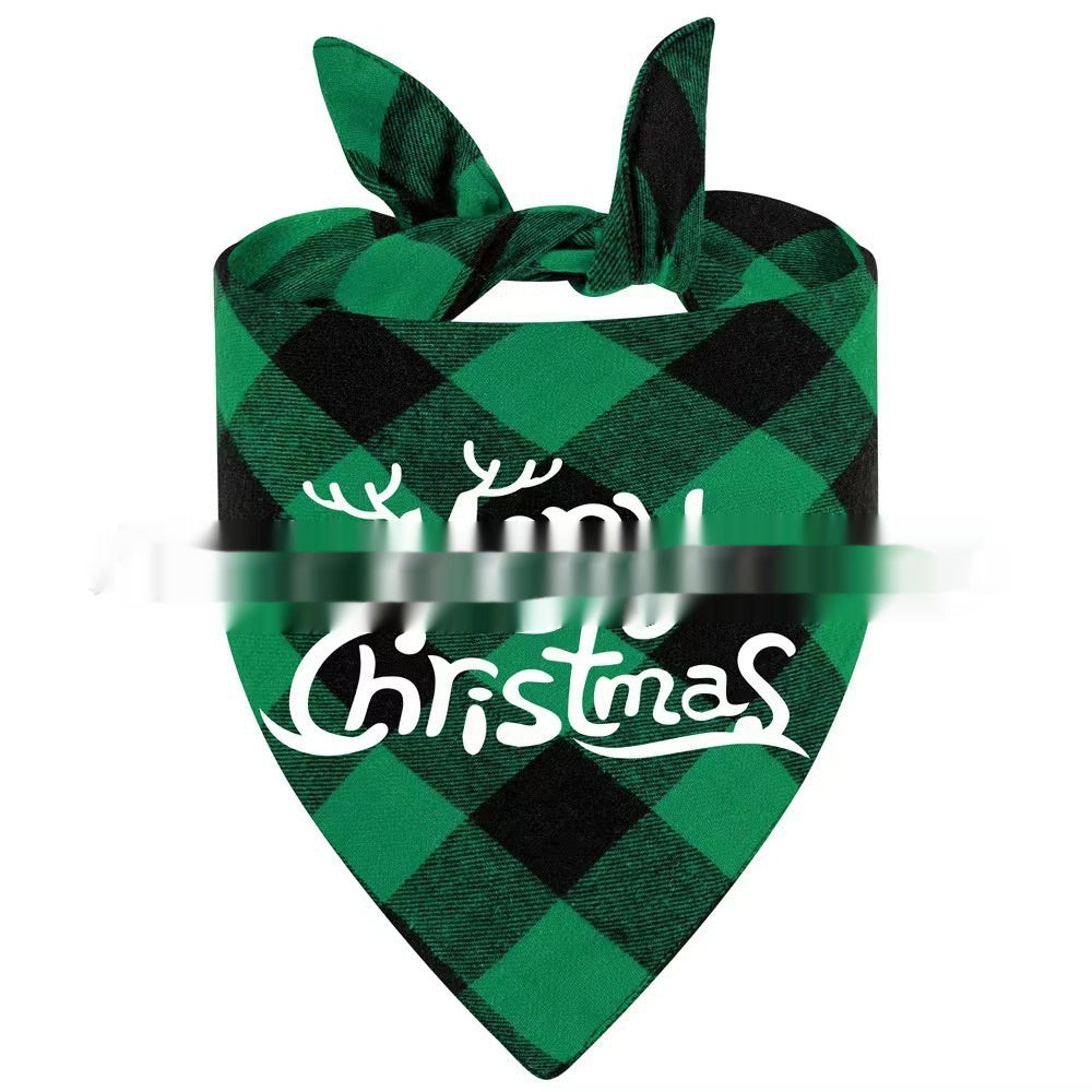 Wan Christmas Pet Triangle Plaid