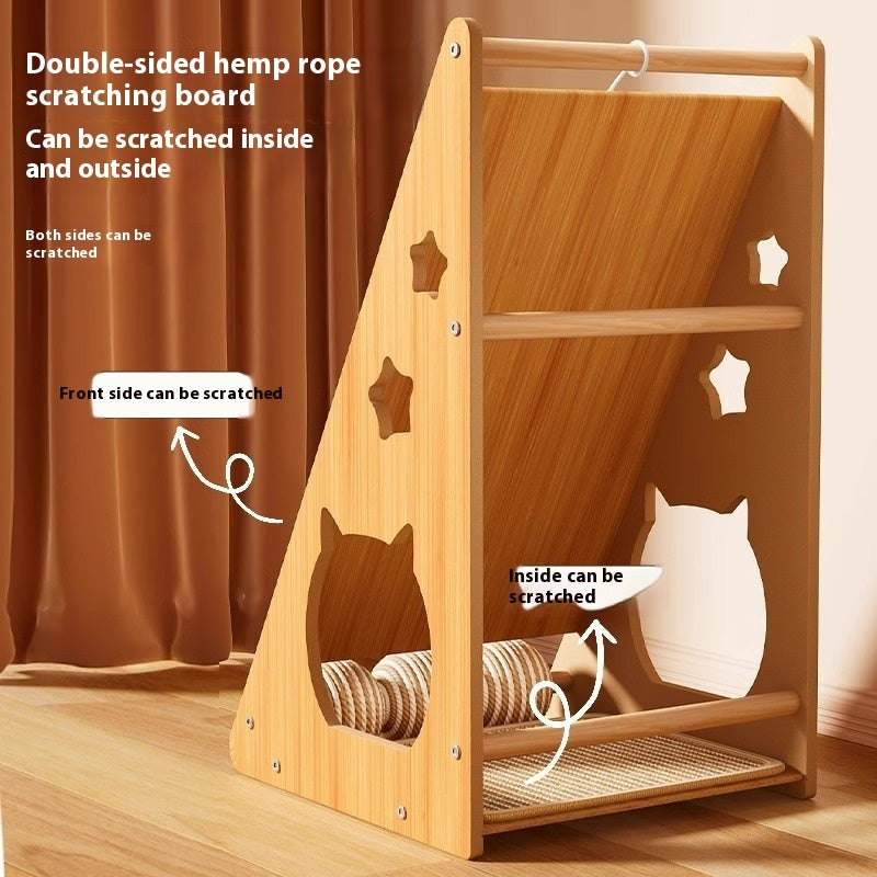 Vertical Wear-resistant Non-chip Wall-sticking Cat Scratch Board