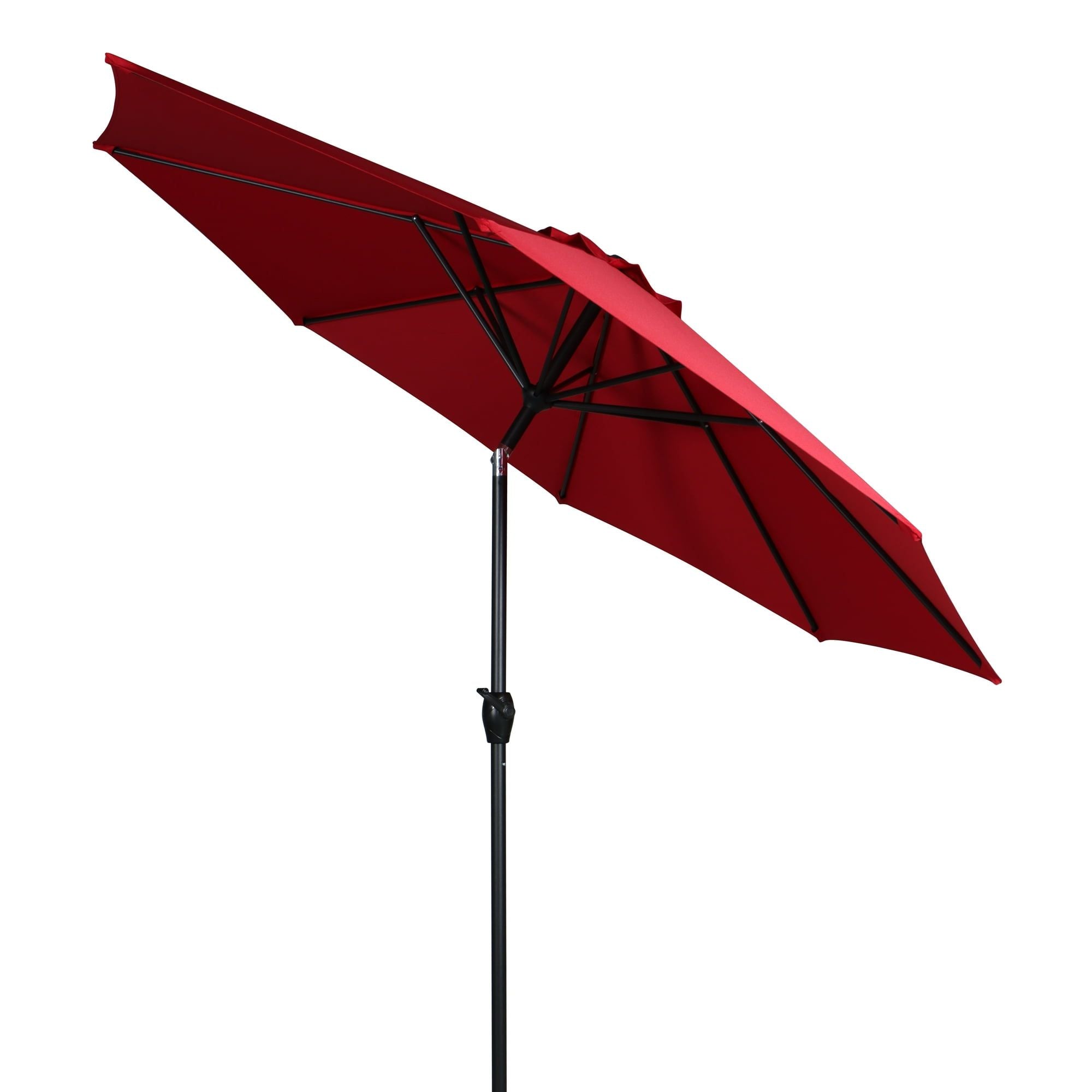 9' Red Crank Lift and 3 Position Tilt Patio Umbrella