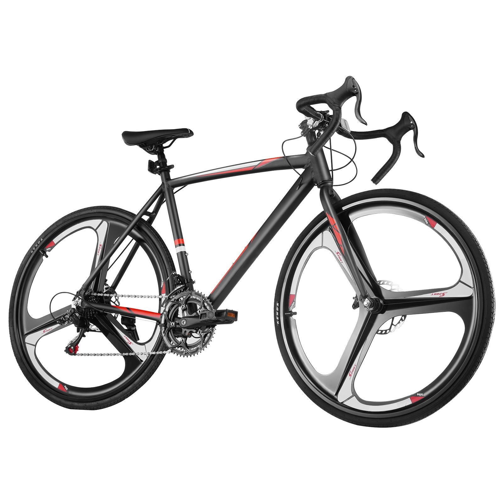 Road Bike, 700C Wheels Racing Bike, SHIMANO 14 Speeds Drivetrain City Commuter Road Bicycle, Urban Adult Sport Bike with Lightweight Aluminum Alloy Frame, Drop Bar, Disc Brake, for Men Women