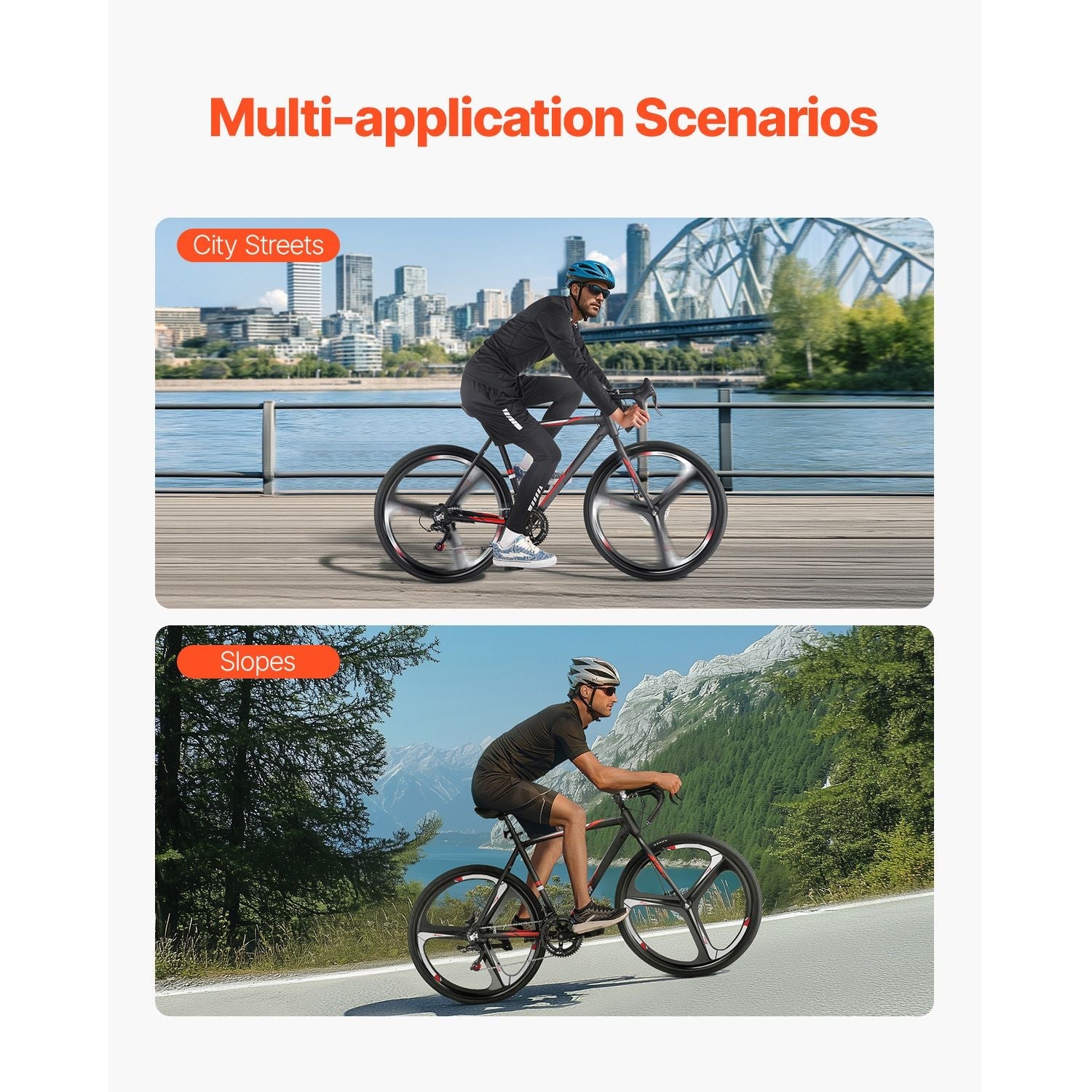 Road Bike, 700C Wheels Racing Bike, SHIMANO 14 Speeds Drivetrain City Commuter Road Bicycle, Urban Adult Sport Bike with Lightweight Aluminum Alloy Frame, Drop Bar, Disc Brake, for Men Women