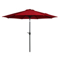 9' Red Crank Lift and 3 Position Tilt Patio Umbrella