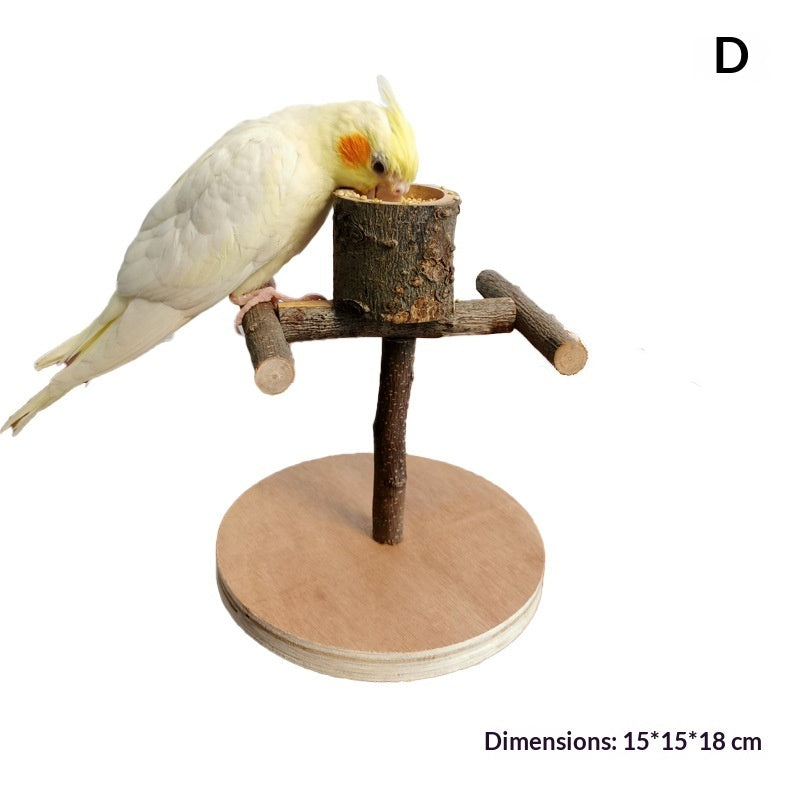 Solid Wood Parrot Stand Training Rack