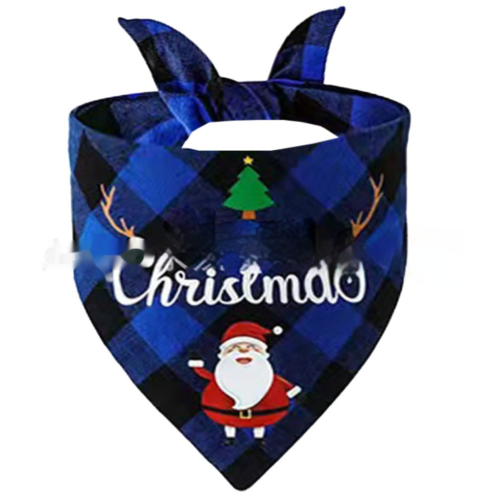 Wan Christmas Pet Triangle Plaid