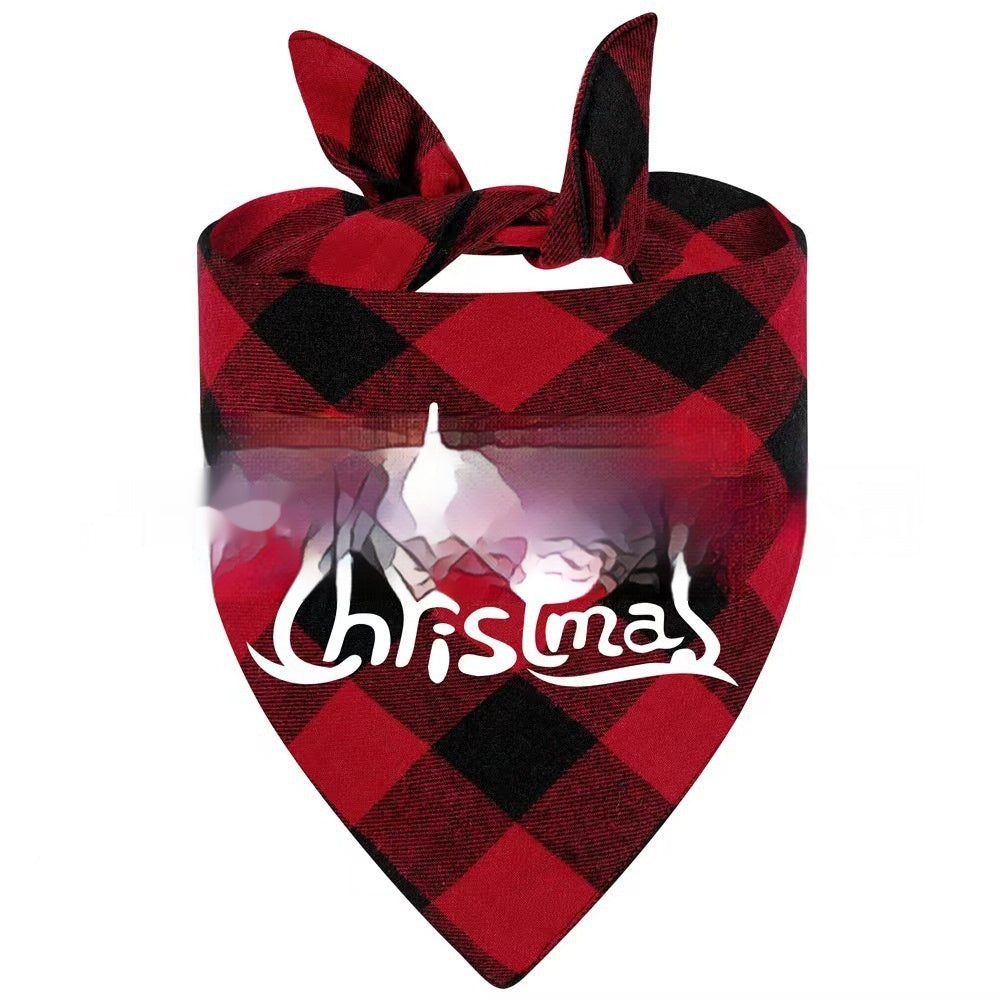 Wan Christmas Pet Triangle Plaid